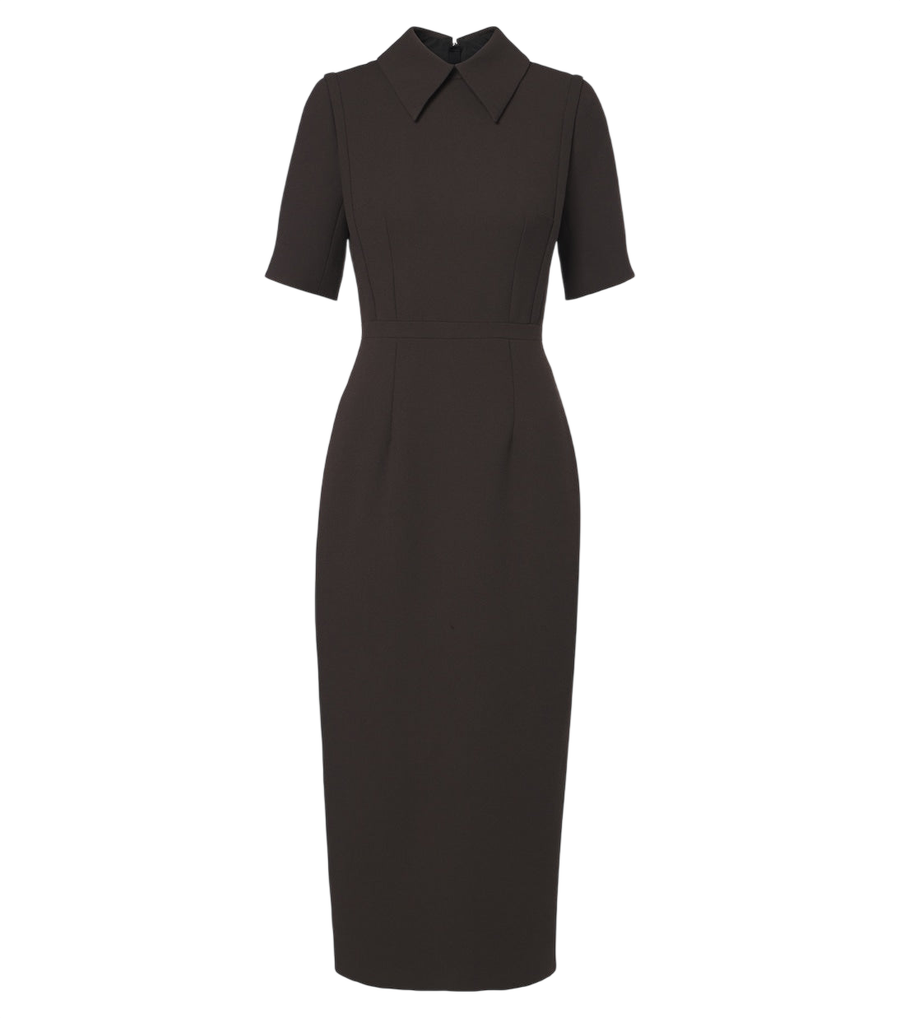 Emilia Wickstead Vestido midi Valletta em lã