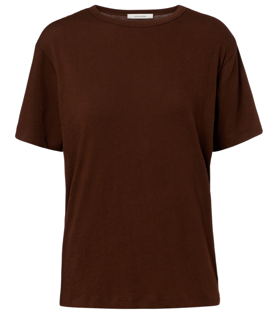 T-shirt court en mélange de coton Entire Studios