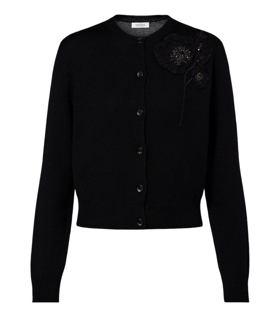 Erdem Beaded wool cardigan