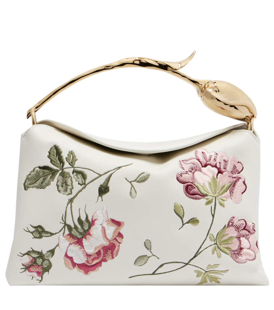 Erdem Bloom Medium floral leather top-handle bag