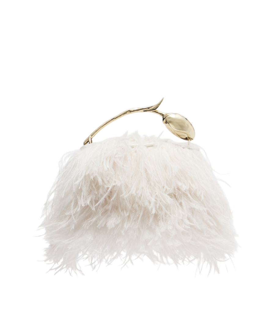 Erdem Bloom Mini fringed top-handle bag