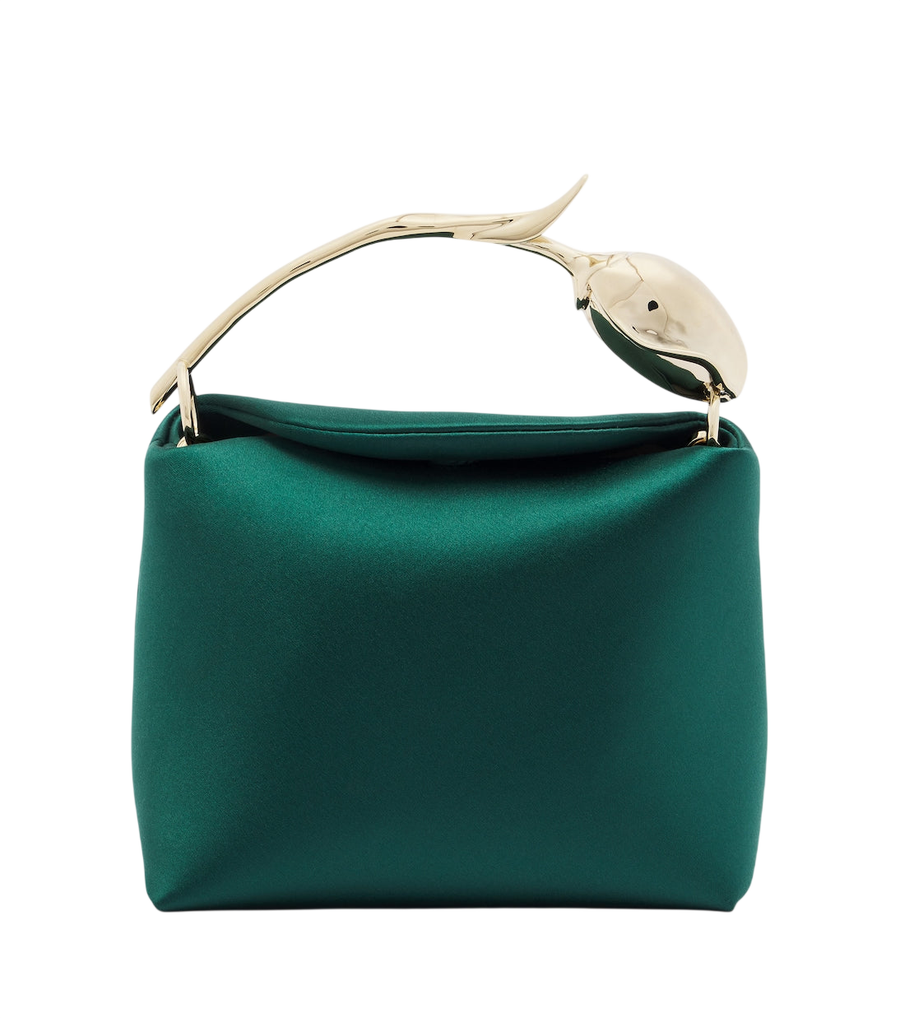Mini sac à poignée supérieure en satin Erdem Bloom