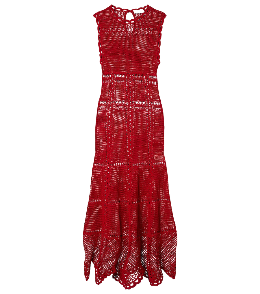Erdem Cotton crochet midi dress
