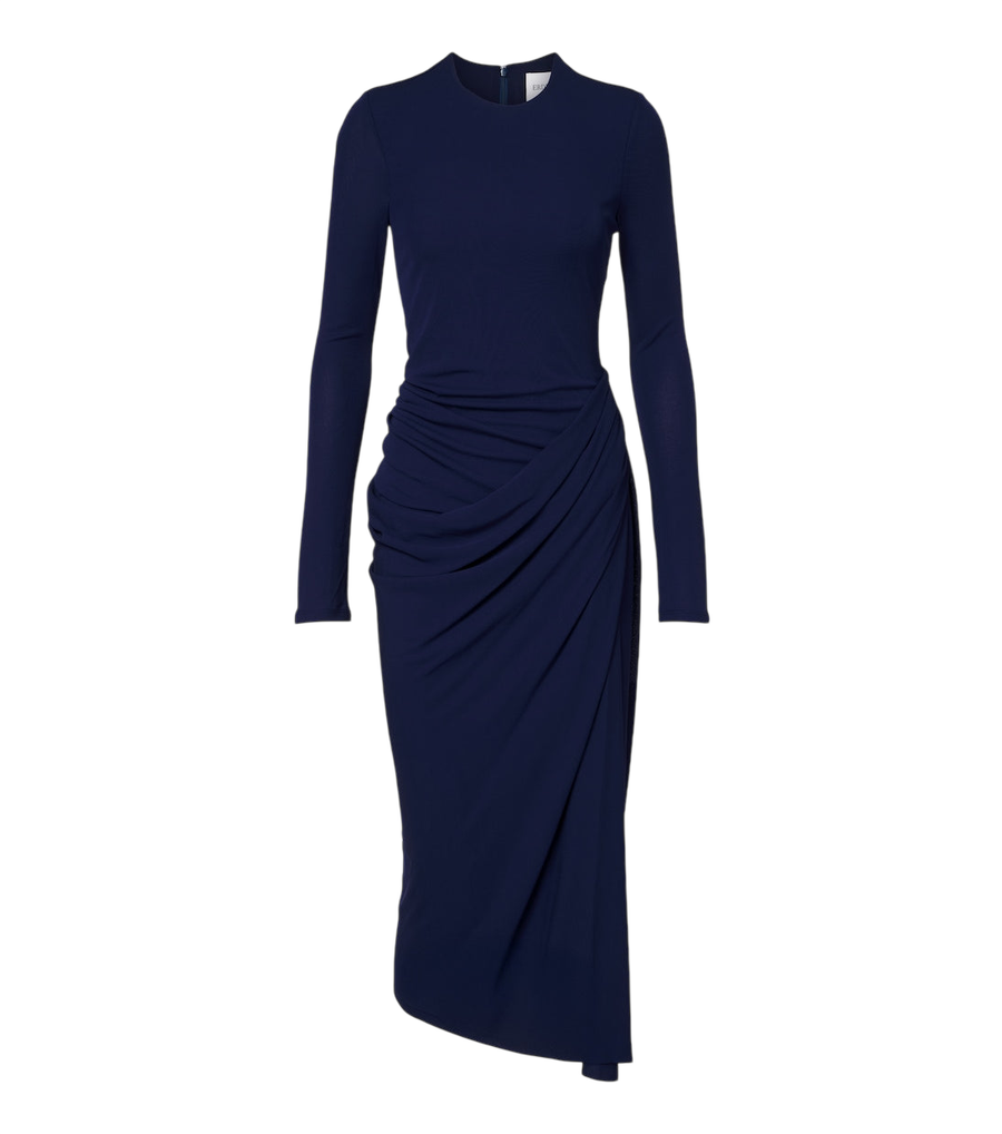 Vestido midi de punto drapeado Erdem