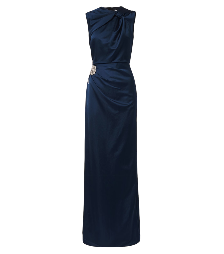 Erdem Embellished satin gown