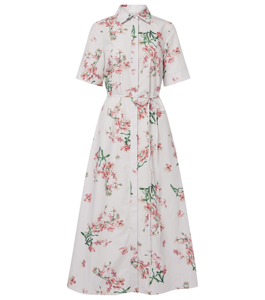 Robe chemise en coton à fleurs Erdem