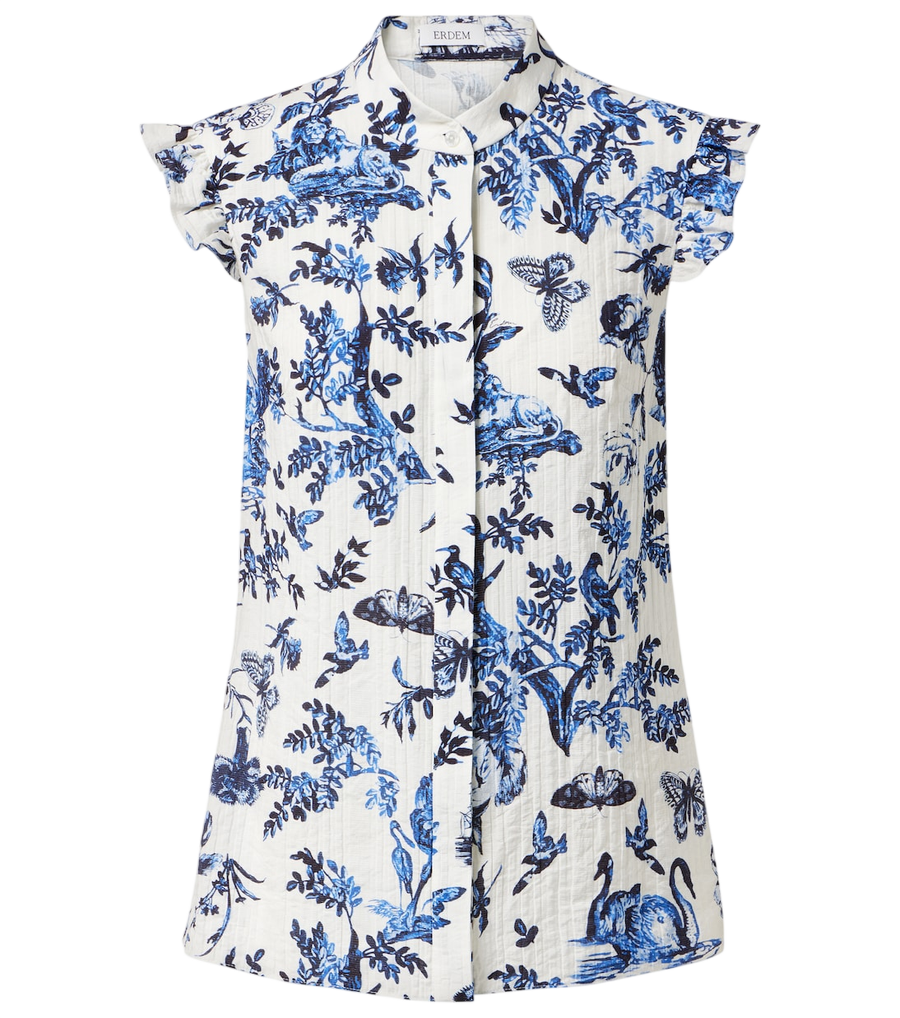 Erdem Floral jacquard top