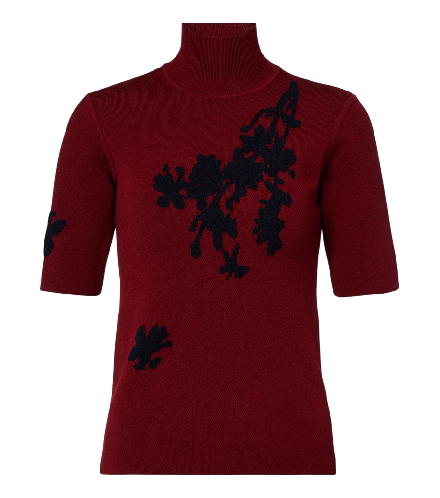 Erdem Floral jacquard turtleneck sweater