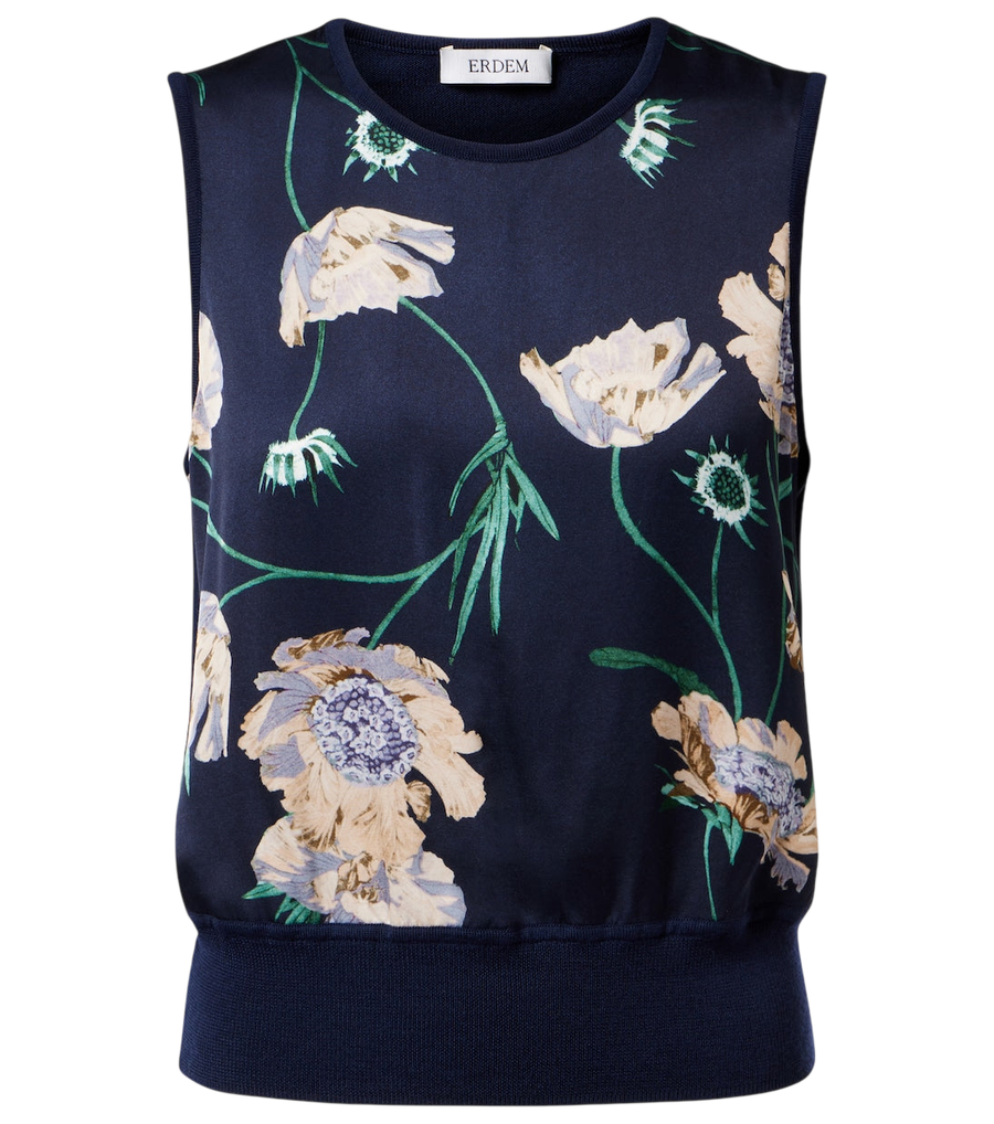 Erdem Floral wool sweater vest