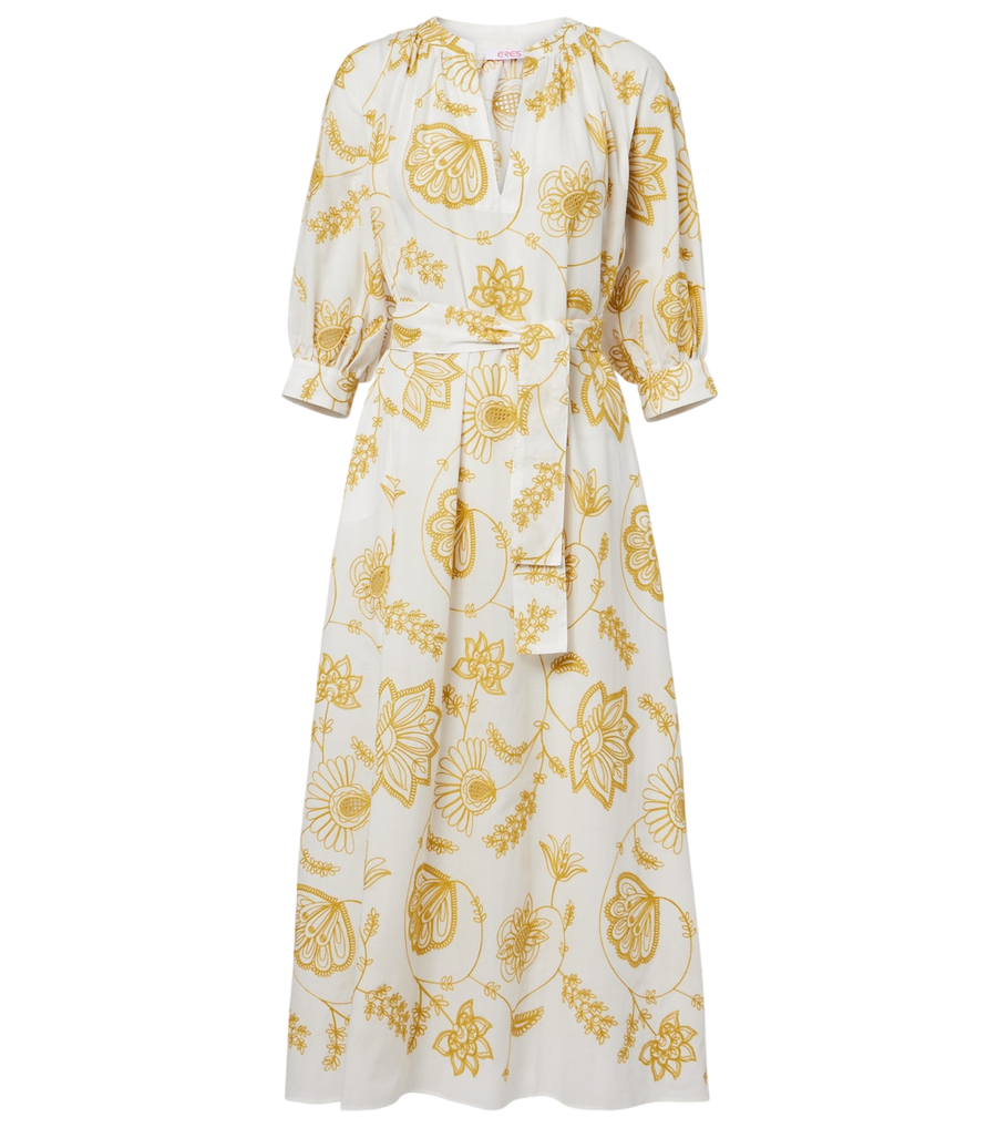 Eres Anjana embroidered cotton-blend midi dress