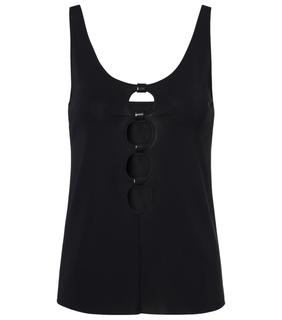 Eres Curl cutout jersey top