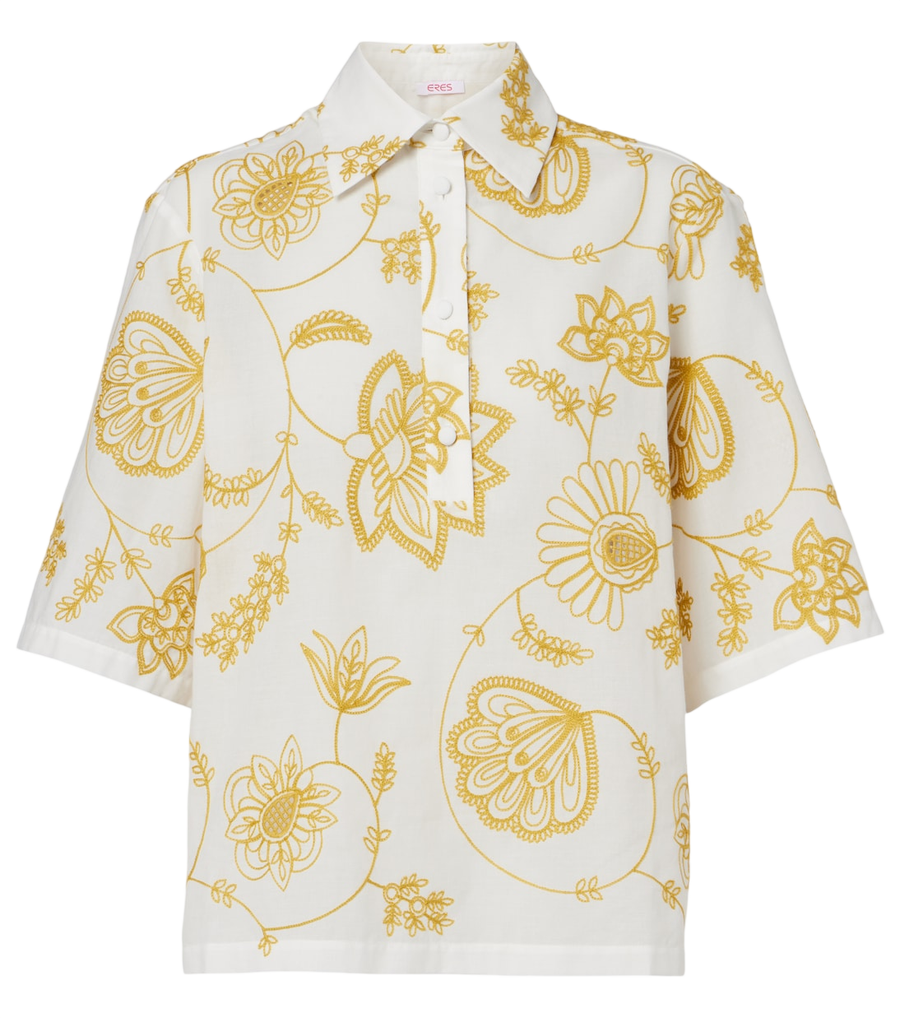 Chemise en coton mélangé brodée Eres Izana