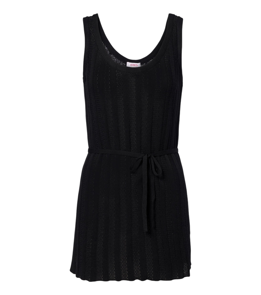 Eres Tangente belted knitted cotton-blend top
