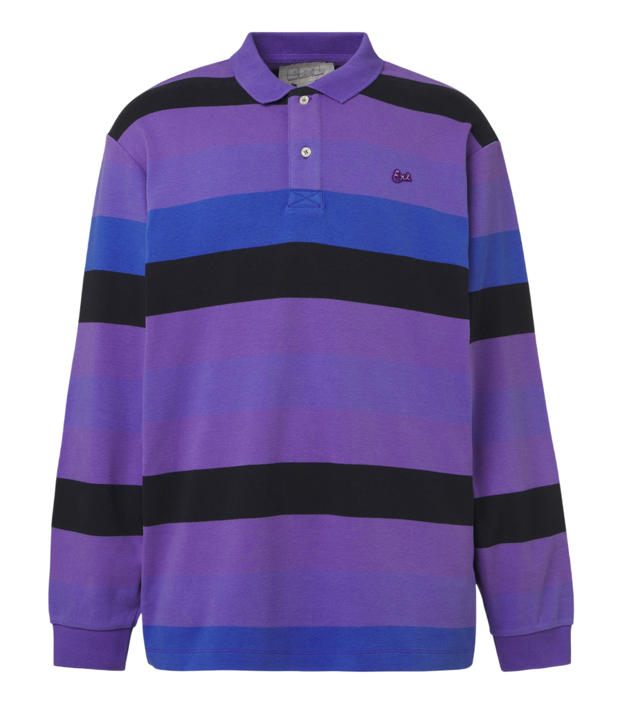 ERL Striped cotton jersey polo shirt