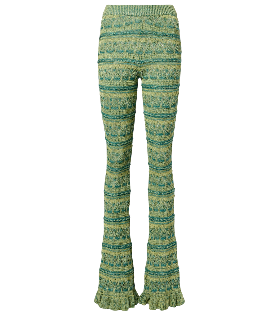 Etro Crochet cotton flared pants