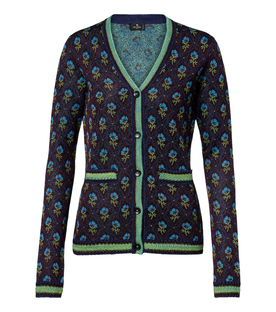 Etro Floral jacquard cardigan
