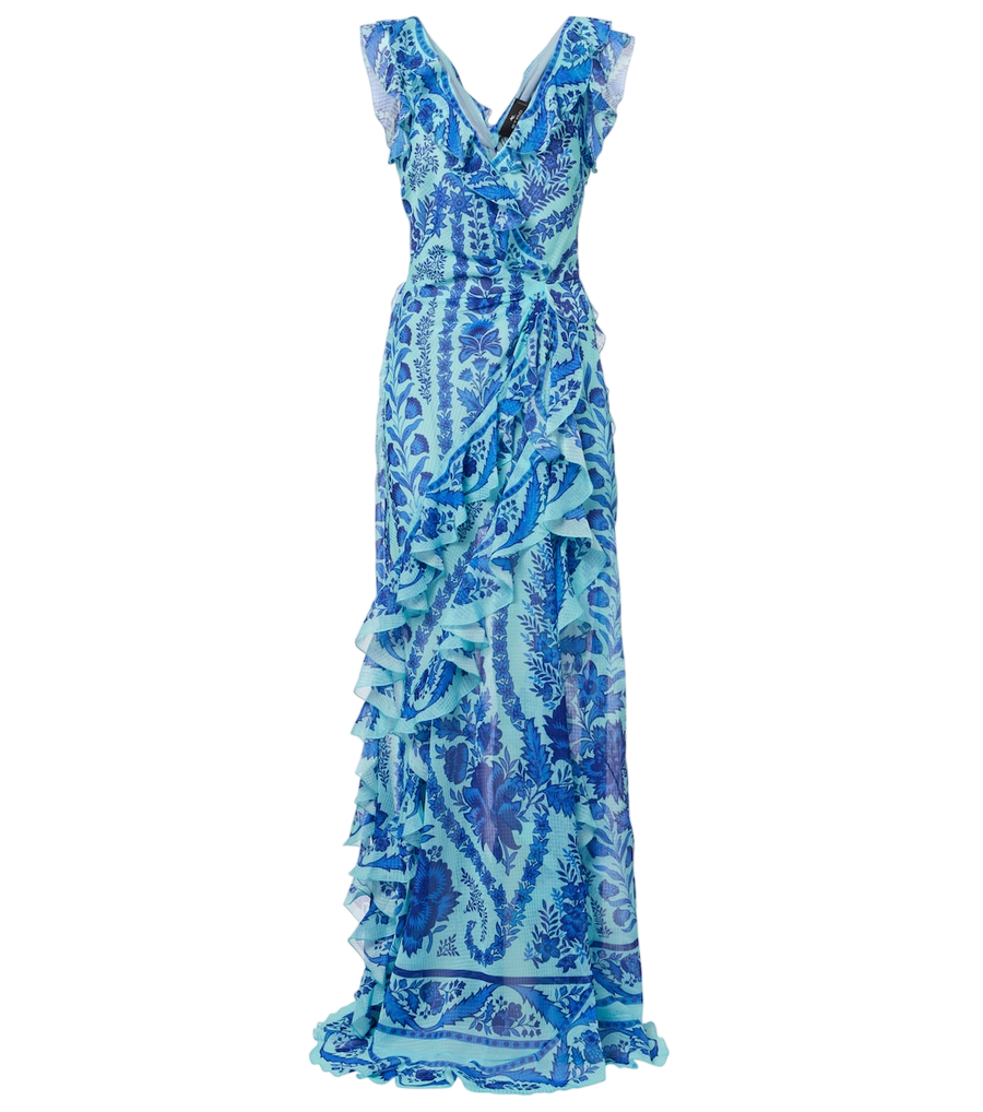 Robe à volants à motif floral Etro