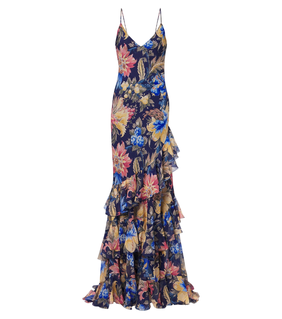 Vestido floral con volantes Etro