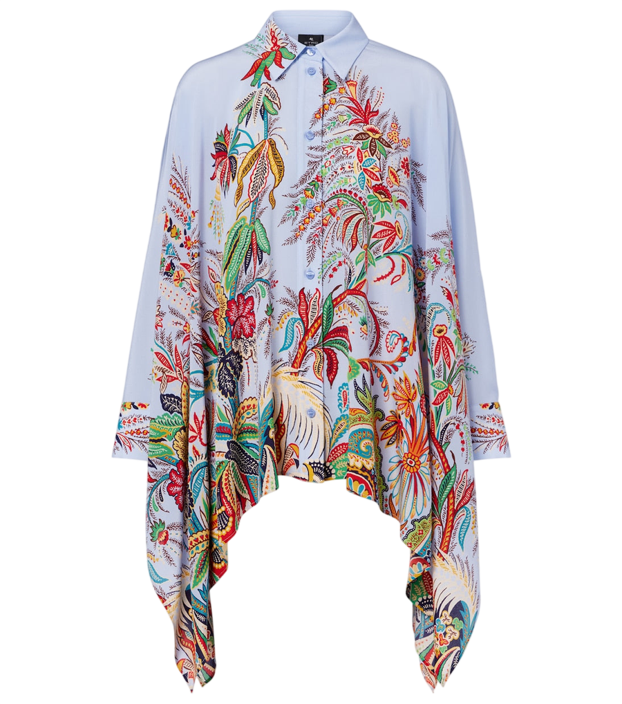 Camisa de seda con estampado floral de Etro