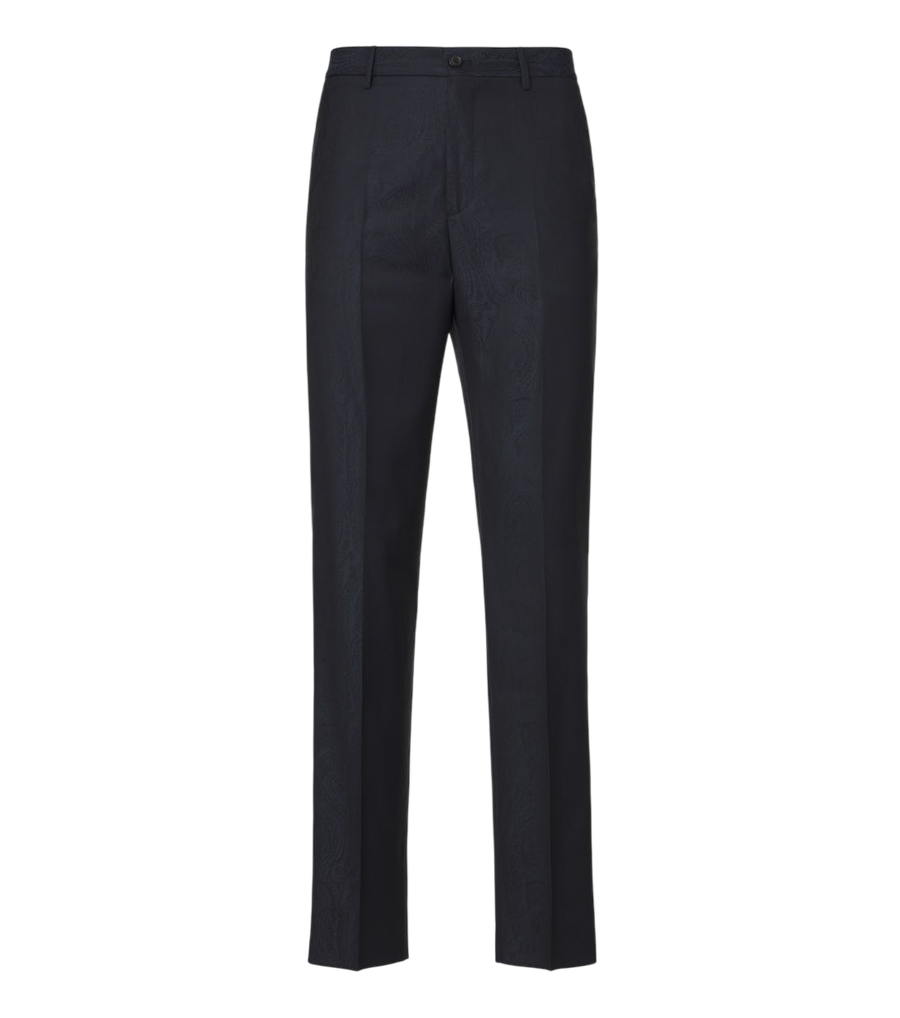 Etro Jacquard virgin wool straight pants