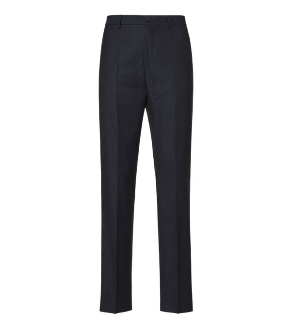 Etro Jacquard virgin wool straight pants
