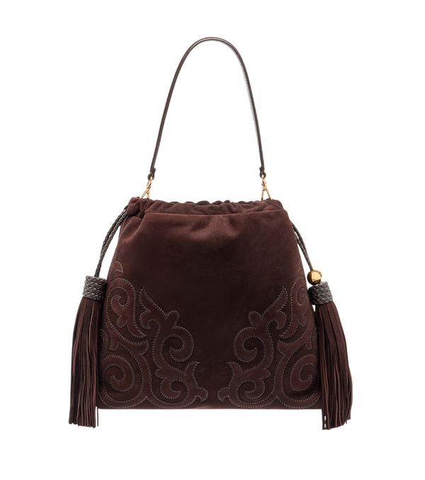 Etro Kalispera Medium suede shoulder bag