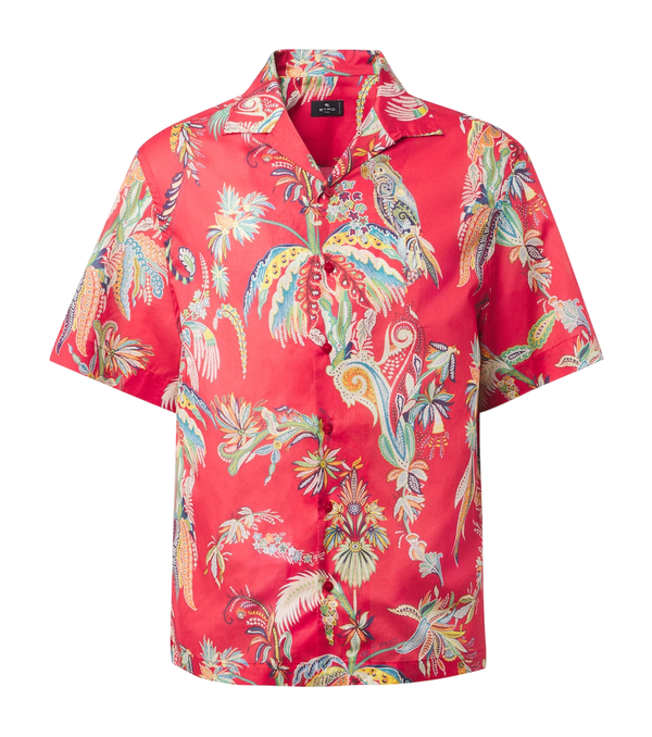 Etro Paisley cotton bowling shirt
