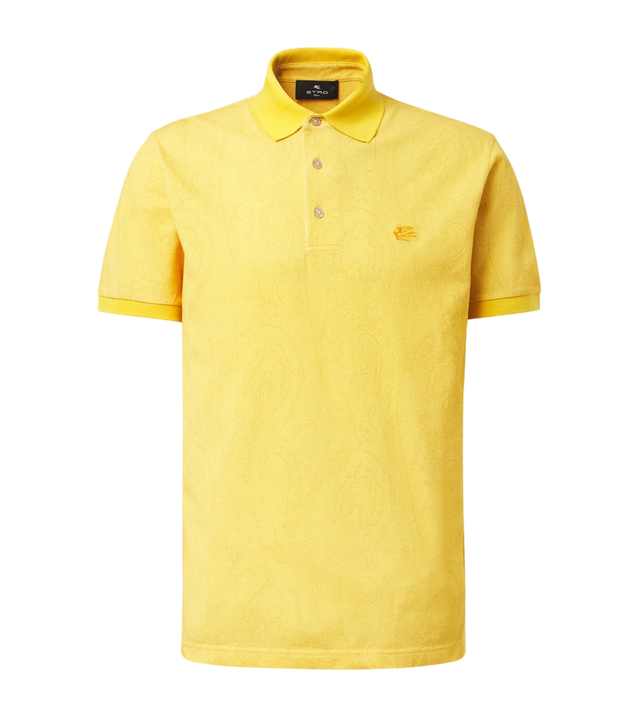 Etro Paisley cotton piqué polo shirt