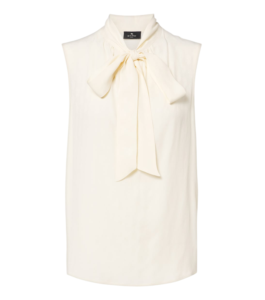 Etro Paisley jacquard crêpe de chine top
