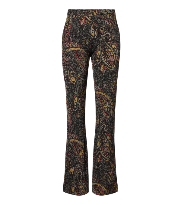 Pantalones acampanados de jacquard con estampado Paisley de Etro