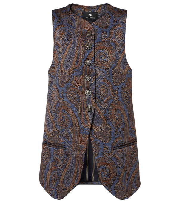 Etro Paisley jacquard vest
