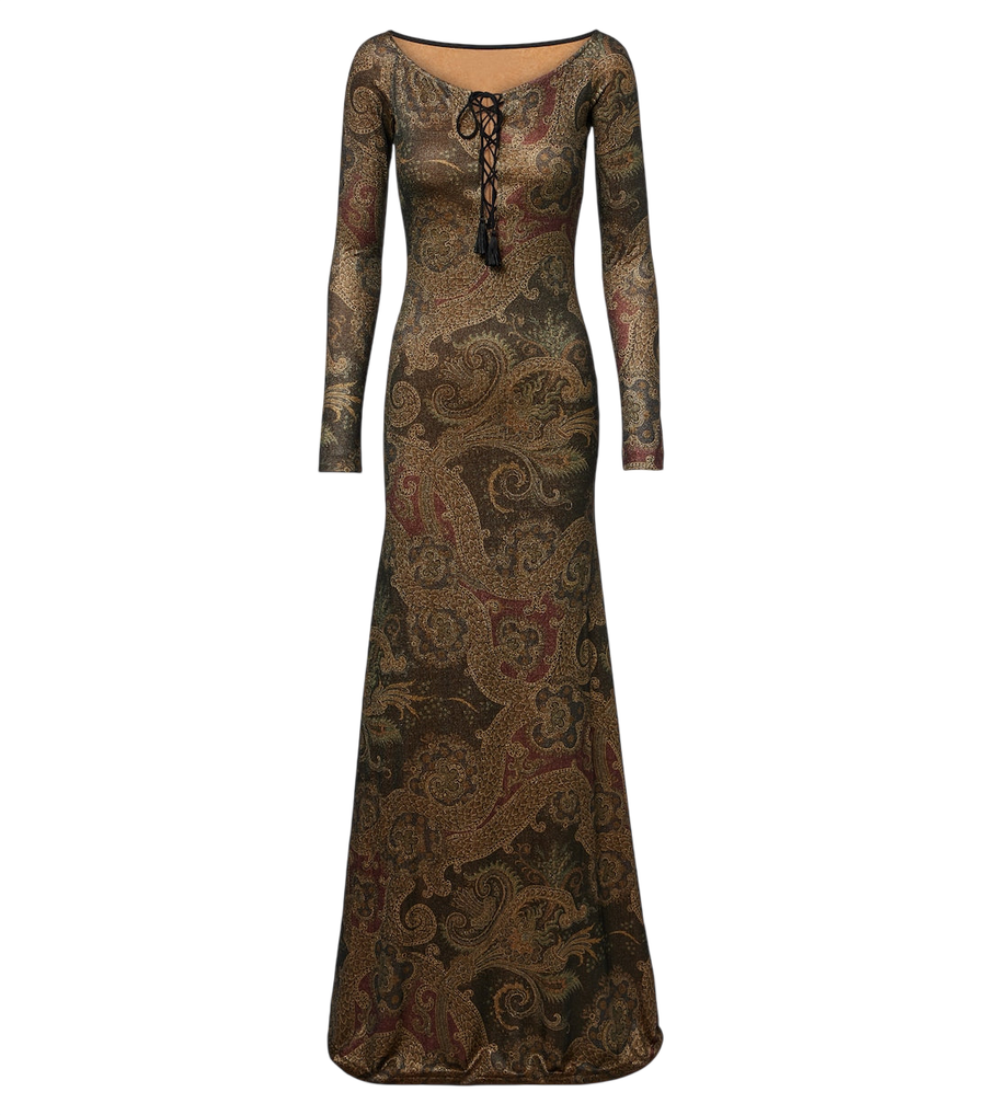 Etro Paisley jersey gown