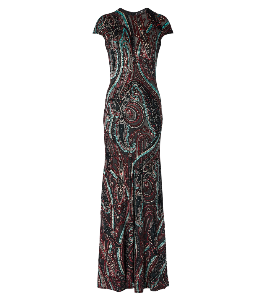 Etro Paisley velvet devoré gown