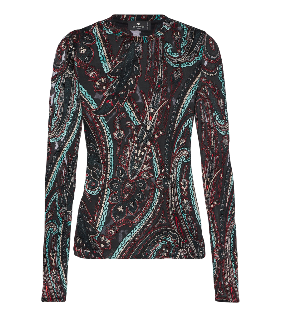 Etro Patch-appliqué paisley top