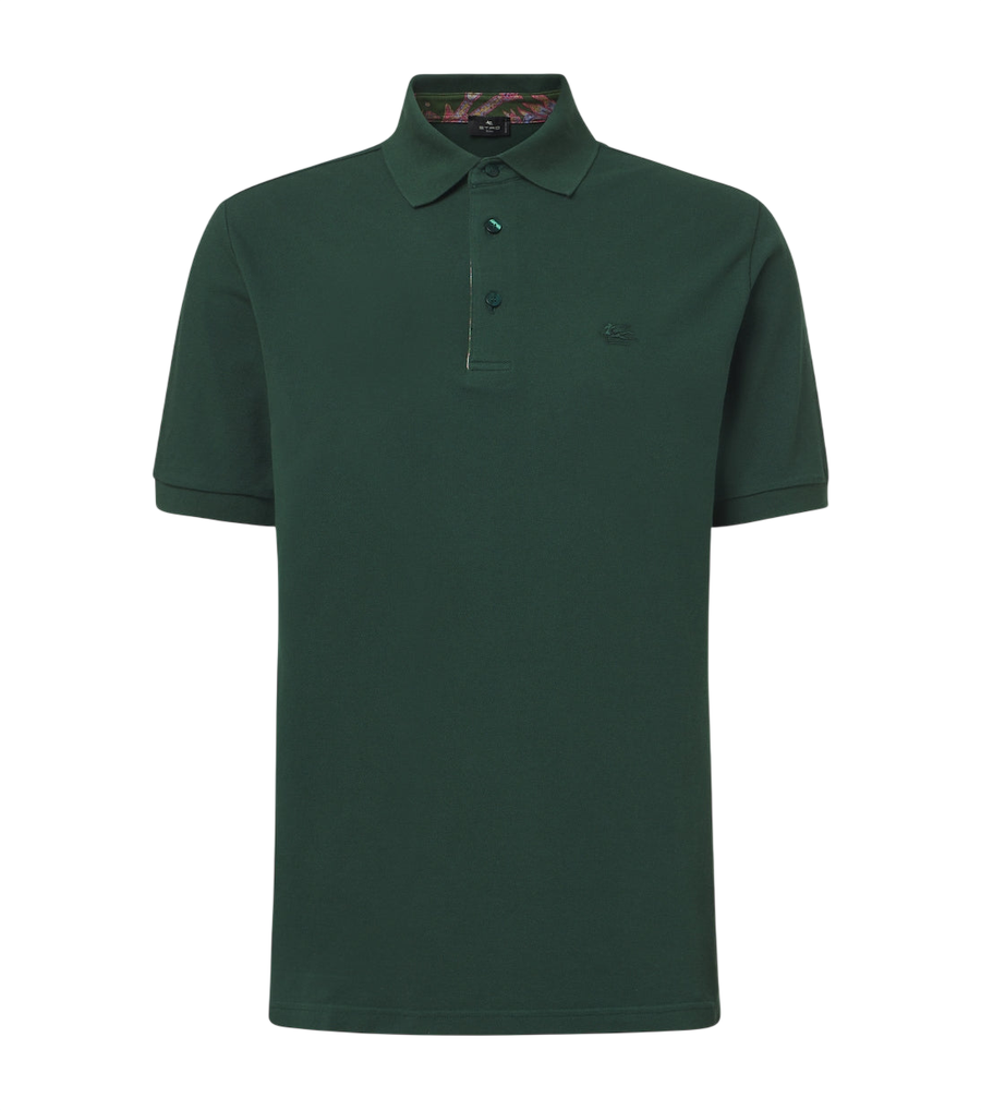 Etro Pegaso cotton piqué polo shirt