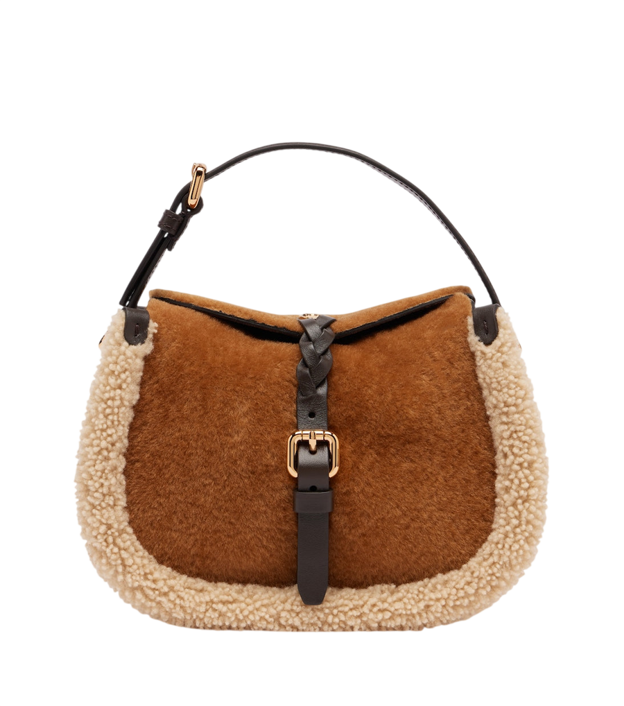 Etro Pony Small shearling top-handle bag