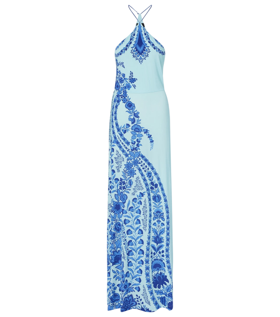 Etro Abito maxi stampato con scollo all'americana