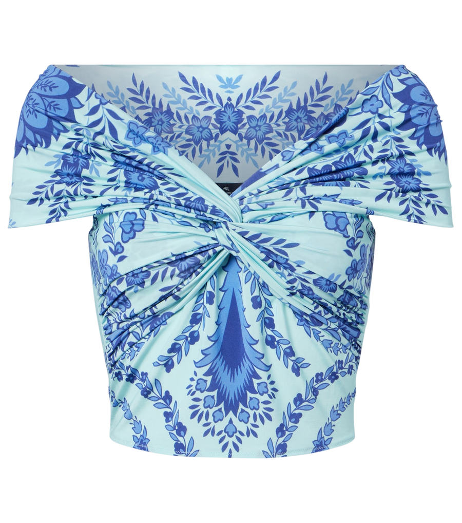 Top court en jersey imprimé Etro