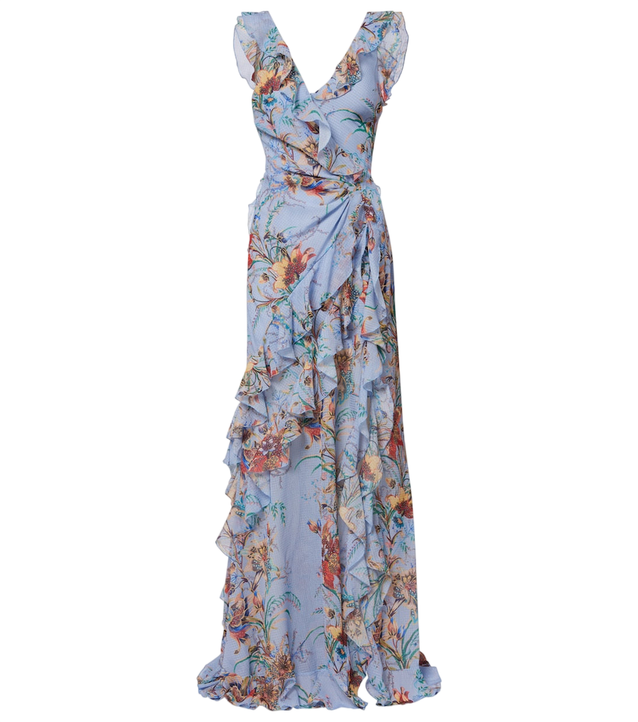 Vestido largo Etro estampado con volantes