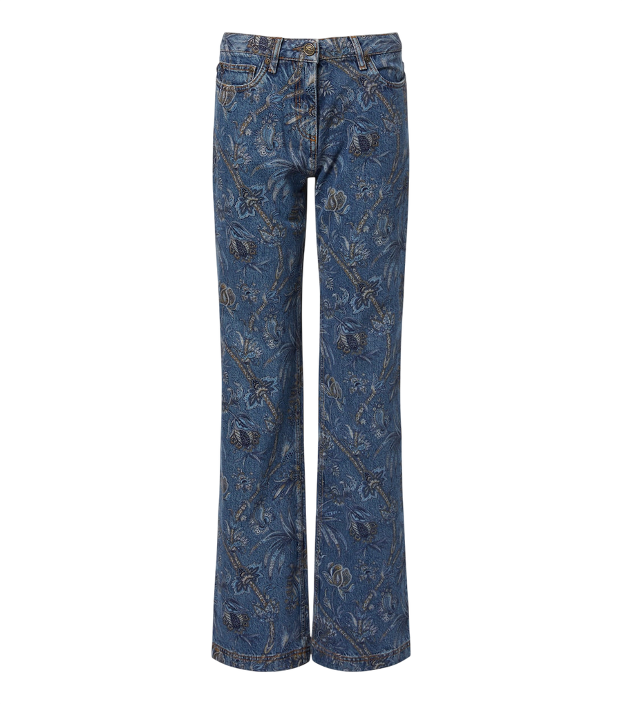 Vaqueros de pierna ancha estampados de Etro