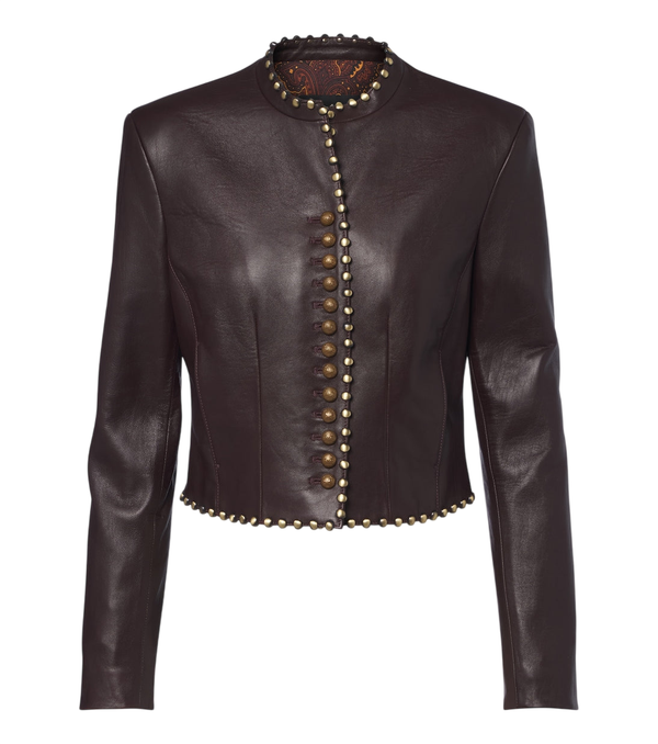 Etro Studded leather jacket
