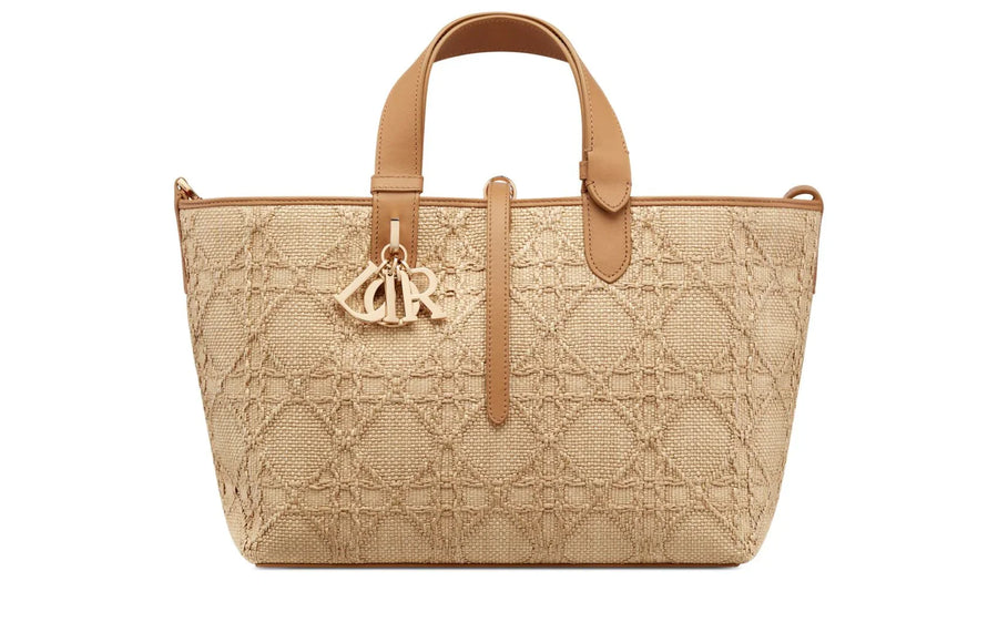 Dior Medium Toujours Natural Cannage Raffia Tote Bag
