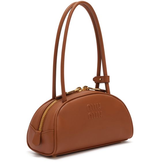 Small Beau Half-Moon Leather Bag