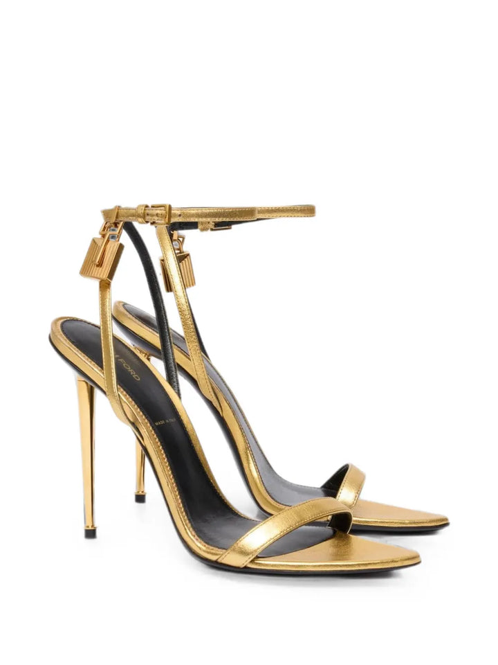 TOM FORD padlock-detail metallic sandals