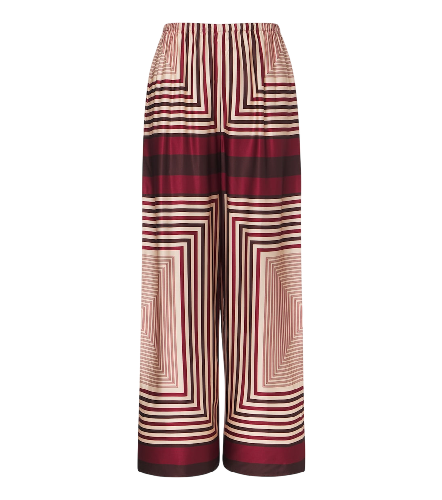 Faithfull Jensen printed satin palazzo pants