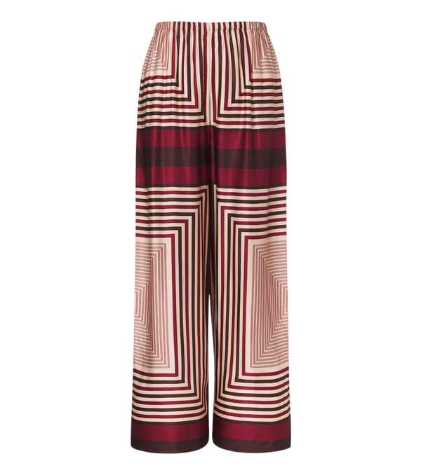 Pantalones palazzo de satén estampados de Faithfull Jensen