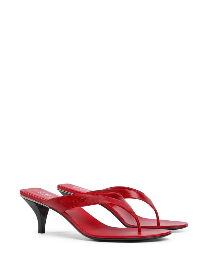 Gucci 55mm Vittoria leather heeled sandals