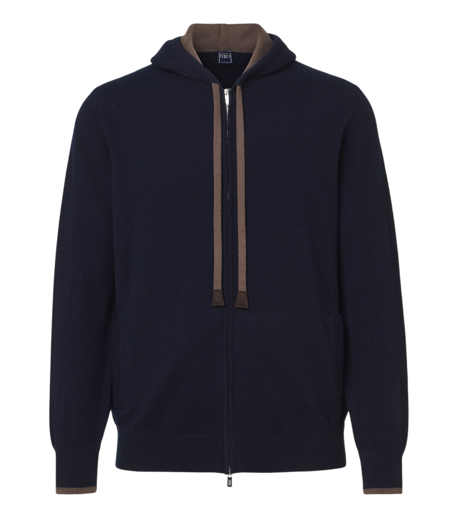 Fedeli Cashmere zip-up hoodie