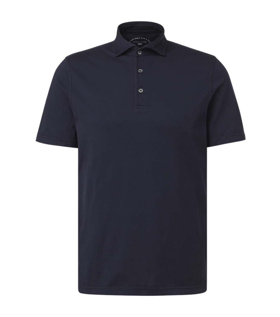 Fedeli Cotton jersey polo shirt