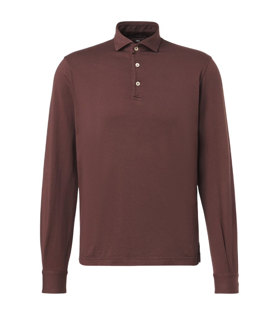 Fedeli Cotton piqué polo shirt